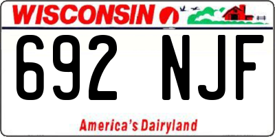 WI license plate 692NJF