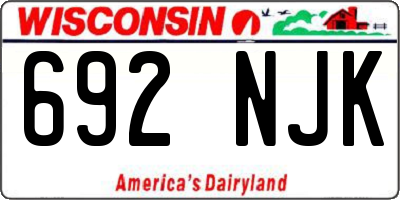 WI license plate 692NJK