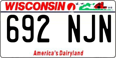 WI license plate 692NJN
