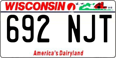 WI license plate 692NJT