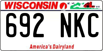 WI license plate 692NKC