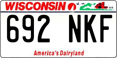 WI license plate 692NKF