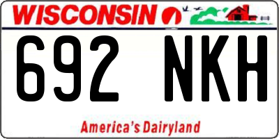 WI license plate 692NKH