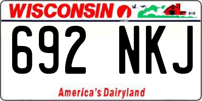 WI license plate 692NKJ