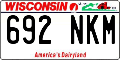 WI license plate 692NKM