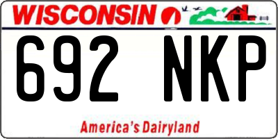 WI license plate 692NKP