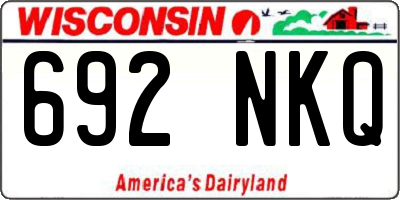WI license plate 692NKQ