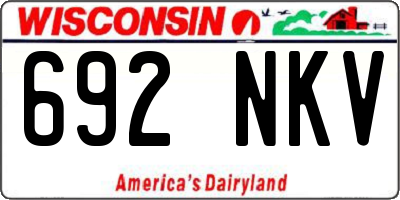 WI license plate 692NKV