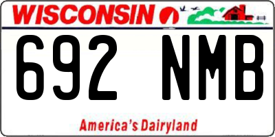 WI license plate 692NMB