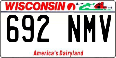 WI license plate 692NMV