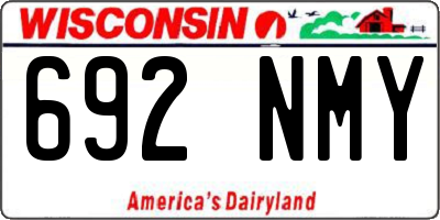 WI license plate 692NMY