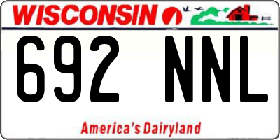 WI license plate 692NNL