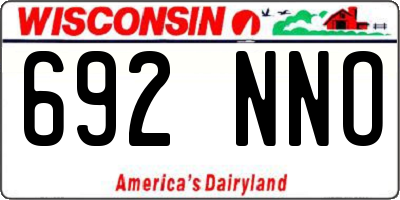 WI license plate 692NNO
