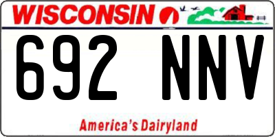 WI license plate 692NNV