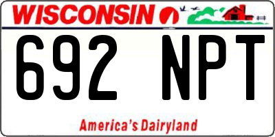 WI license plate 692NPT
