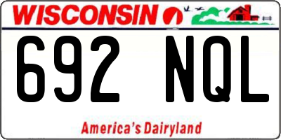WI license plate 692NQL