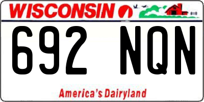 WI license plate 692NQN