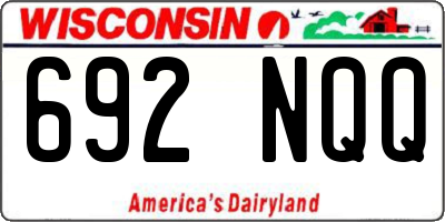 WI license plate 692NQQ