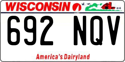 WI license plate 692NQV