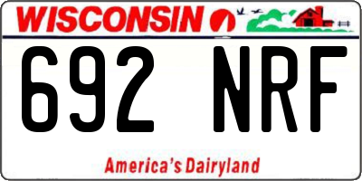 WI license plate 692NRF