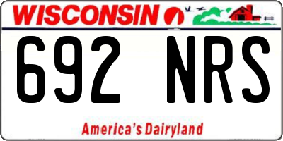 WI license plate 692NRS