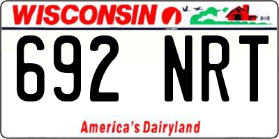 WI license plate 692NRT