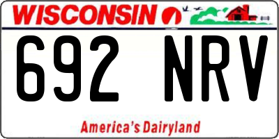WI license plate 692NRV
