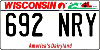 WI license plate 692NRY
