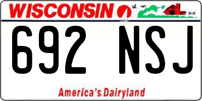 WI license plate 692NSJ