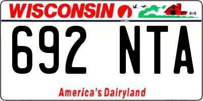 WI license plate 692NTA