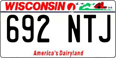 WI license plate 692NTJ
