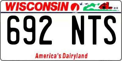 WI license plate 692NTS