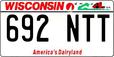 WI license plate 692NTT
