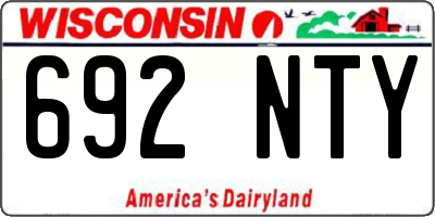 WI license plate 692NTY