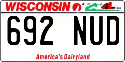 WI license plate 692NUD