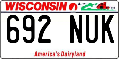 WI license plate 692NUK