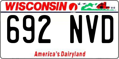 WI license plate 692NVD
