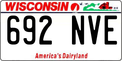 WI license plate 692NVE