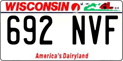 WI license plate 692NVF
