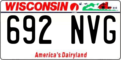 WI license plate 692NVG