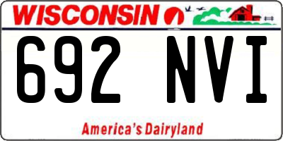 WI license plate 692NVI