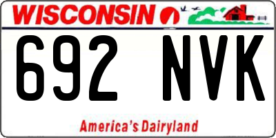 WI license plate 692NVK