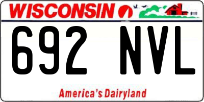 WI license plate 692NVL