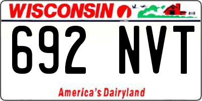 WI license plate 692NVT