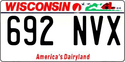 WI license plate 692NVX
