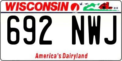 WI license plate 692NWJ