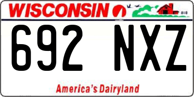 WI license plate 692NXZ