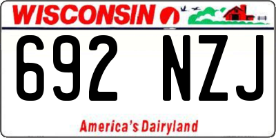 WI license plate 692NZJ