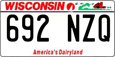 WI license plate 692NZQ
