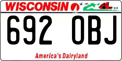 WI license plate 692OBJ